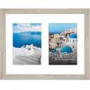 Americanflat 5x7 Double Picture Frame with Shatter-Resistant Glass - Fits Two 5x7 Photos or Use as One 11x14 Picture Frame - Signature Collection - Collage Frames for Wall Display - Driftwood