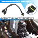 X AUTOHAUX Car Bus EFI Y Splitter Cable 558-465 for Holley EFI for Terminator X for Sniper EFI System for Dominator TERMX-Y-6 Can Bus Y-Splitter Harness 1 to 2 Converter Nylon Braided Tube