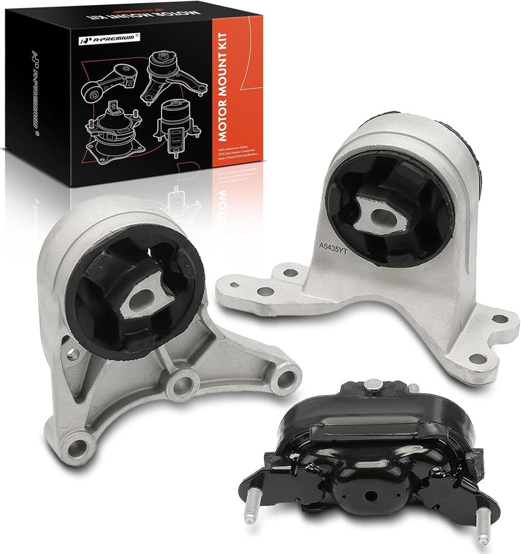 A-Premium Engine Motor Mount and Transmission Mount Kit Compatible with Chevrolet Malibu 2008-2012 & Pontiac G6 2007-2009 & Saturn Aura 2007-2009, 3.6L, Automatic Transmission, 3-PC Set