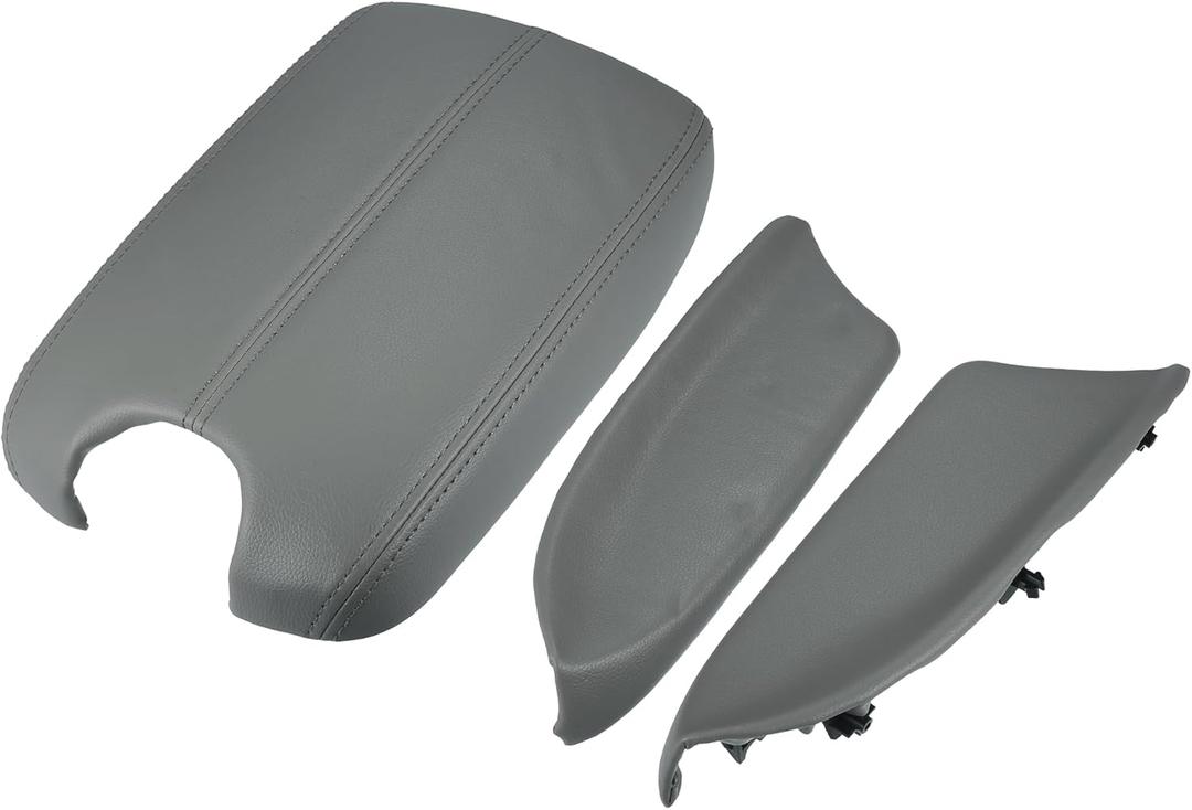 X AUTOHAUX 1 Set Car Center Console Cover Front Door Panels Armrest Replacement for Honda Accord 2008 2009 2010 2011 2012 Light Grey