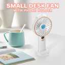 Small Portable Misting Fan Rechargeable: Powerful Hand held Usb Mister Fan 2000mAh for Women Girl Outdoor Travel
