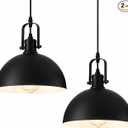 Kitchen Pendant Lighting Over Island, Matte Black Hanging Light Fixture, Pendant Lights for Dining Living Room Hallway