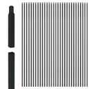 30 Pcs Wrought Iron Stair Balusters,1/2" x 44" Straight Hollow Iron Balusters for Staircase Indoor, Matte Black Metal Railing