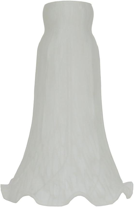 Lily Flower Blown Glass Lampshade, Tiffany Style Tulip Replacement for Table & Floor Lamps - Opening I.D. 1.06 Inch by O.D. 1.57 Inch