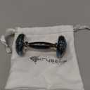 Silver Plated Teddy Rope Dumbbell Rattle for Newborn Baby boy and Baby Girl - Non-tarnishing, Durable, and Custom Engraveable Gift - Packaged in a Beautiful Gift Box