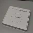 8 Inch White Wall Clock, Sweep Silent Movement Accurate Clocks with Temperature & Humidity, Decorative for Kitchen/Living Room/Bedroom/Office/School/Classroom