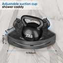 Upgraded Suction Cup Shower Caddy,Extremely Strong Suction Power,Removable Shower Corner Shelf Suction Cup,No Drilling Rust Proof Aluminum Corner Shower Caddy Suction Cup (2-Pack,Gray)