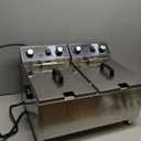 3600W Commercial Deep Fryer 21.2QT/20L - Stainless Steel Countertop Fryer with 2 Removable Baskets & Lids - Cool-Touch Handles - Ideal for Restaurants, Chicken & French Fries