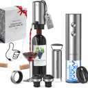 CIRCLE JOY Rechargeable Electric Wine Opener Set 8-in-1 Stainless Steel Automatic Wine Bottle Opener Gift Set w/Electric Wine Aerator Pourer, Foil Cutter, Wine Drip Ring, Vacuum Pump & 2 Wine Stoppers