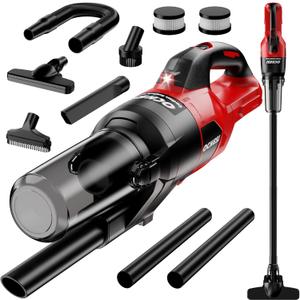 Cordless Vacuum Cleaner for Milwaukee 18V Battery, 6 in 1 Handheld Electric Vacuum Cleaner with HEPA Filter and LED Light, 46 CFM Portable Hand Vacuum for Floor, Carpet, Car (Battery Not Included)