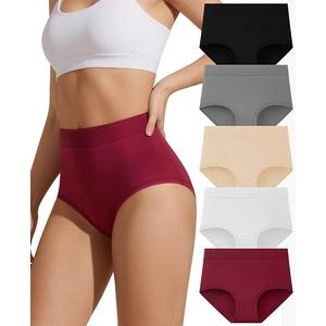 Cotton Hipster Panties Women: 6-Pack Soft Full Coverage Mid Rise Underwear for Everyday Comfort, Large