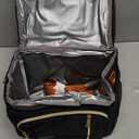 MIYCOO Lunch Bag & Lunch Box for Women Men, Double Deck Leakproof Insulated Soft Large Adult Camping Cooler bag for Work, Beach, Picnic, Travel (Black Orange, 15L)