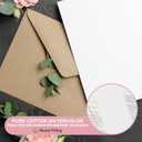 PATIKIL 50 Sets Pure Cotton Watercolor Cards 140lb/300 GSM Postcards with Envelopes for Art Painting Creative Thank Notes, 5x7 Inch Foldable Size