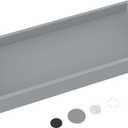 Silicone Countertop Tray  Large 11.8 Bathroom Vanity Organizer for Soap Dispenser, Lotion Bottles, Perfume, Candles, Keys  Shatterproof Sink Tray (Single - Large (11.8" x 5" x 0.7"), Gray)