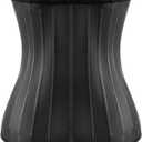 ECOWALSON Waist Trainer for Women - 9/25 Steel Bones & Additional Extender Cincher Corset for Hourglass body Shaper (Black, L)