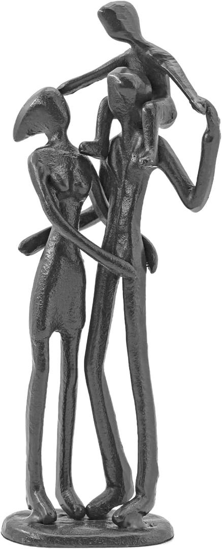 Cokhurs Dad Gifts from Daughter & Son - Family Iron Figurine Family Decoration for Fathers Day Wedding Birthday Gifts Statue for Son Husband