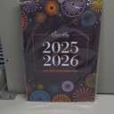 Decorably 18 Months Colorful Academic Vertical Wall Calendar 2025-2026 July 2025 to December 2026, 10x14.5in Spring-Bound Family Wall Calendar with Inspirational Quotes and Stickers for Office & Home