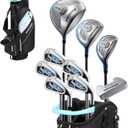 Precise AMG Complete Womens Golf Clubs Set, Includes Driver, Fairway, Hybrid, 6-PW Irons, Putter, Stand Bag, 3 H/C's, Golf Clubs Women Right Handed, Regular & Petite Sizes