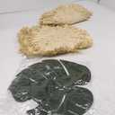 12pcs Luau Placemats and Palm Placemat, Round Luau Fringe Place Mats Tropical Palm Leaf Place Mats Bulk Summer Hawaiian Plate Chargers Table Placemats Tropical Party Supplies