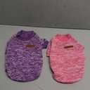 3 Pack Dog Sweaters for Small Dogs Girl Boy Winter Fleece Clothes Warm Soft Dog Sweatshirt Outfit for Dogs Cats Pet Apparel (Pink/Rose/Purple, Extra Small)