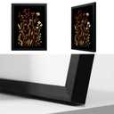 Black Bathroom Wall Art Prints Modern Framed Wall Art Decor Black Gold Flowers Wall Art Decorations Canvas Art Wall Decor Wall Pictures for Bathroom Botanical Hallway Over Bed Wall Art Decor 8x10 Ins