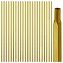 Glossy Gold Wrought Iron Stair Plain Balusters for Interior, 1/2" X 44" Square Metal Spindles for Stairs, Upgrade and Decorate Stairs (10)