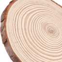 30 Pack 6-7 Inch Natural Wood Slices for Crafts, Unfinished Wood Slices with Bark 0.6 Inch Thick Wood Rounds Wooden Coasters for Crafts, Ornaments, Decorations
