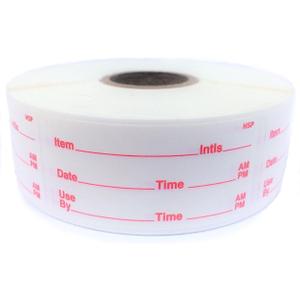 Dissolvable Food Storage Labels for Home and Restaurant Use - Dissolves in Water in 30 Seconds - No Adhesive Residue - Perfect for Glass, Metal, Plastic Containers - 1x2 inch Size 500 Labels per roll