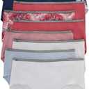 Hanes Women's Stretch Cotton Moisture-Wicking Bikini Underwear Value Pack, Smoothing Bikini Panties 10-Pack