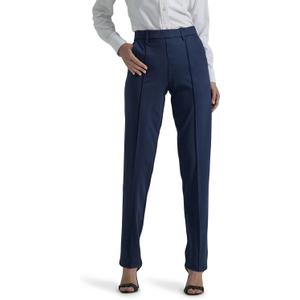 Lee Women's Ultra Lux Comfort Any Wear Straight Leg Pant (12 Long, Emperor Navy)