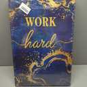 LevvArts Inspirational Wall Art Stay Positive Work Hard Make It Happen Office Wall Decor Motivaional Encouraging Canvas Prints Blue and Gold Pictures Decoration (Blue)