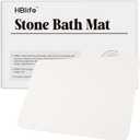 HBlife Stone Bath Mat, Quick Dry Diatomite Stone Bath Mat for Bathroom, Stone Drying Mat for Kitchen Counter, Natural Diatomaceous Earth Bath Stone Mat (23.5" X 15") (White)