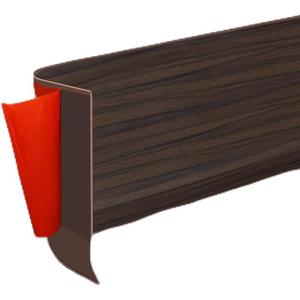 Vinyl Wall Base Baseboard Molding Trim 4" Flexible Self Adhesive Rubber Wall Base Moulding Trim Peel and Stick Design, 4 Inch x 20 Feet, Brown Wood Grain