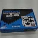 Heavy Duty Furniture Movers with 4 Wheels,Furniture Lift Mover Tool Set with 2000 lbs Load Capacity, Easy Sliders Dolly with Removable Side Guards&Brake, for Moving Appliance,Sofa etc (Black)