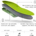 Superfeet All-Purpose Support High Arch Insoles (Green) - Trim-To-Fit Orthotic Shoe Inserts - Professional Grade - Men 5.5-7 / Women 6.5-8