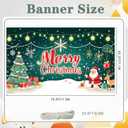 Festive Merry Christmas Banner Colorful Xmas Tree Decoration Santa Claus Snowflake Banner for Home Party Holiday Celebration