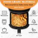 Disposable Paper Liners, 120 Pcs Square Airfryer Parchment Cooking Non-Stick Liner Accessories, Microwave Oven, Frying Pan, Oil-proof Air Fryers Filters Sheet for 2 3 4 4.5 Qt Baking Basket