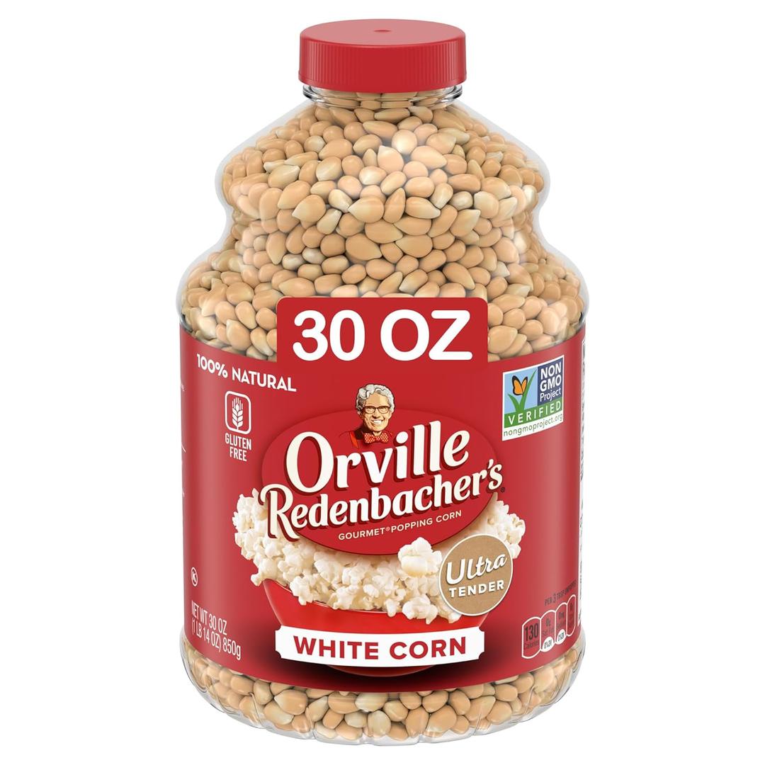 Orville Redenbacher's Popcorn Kernels, White Corn, 4g Fiber Per Serving, 30 oz. (30 Ounce (Pack of 1))