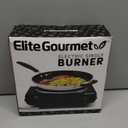Elite Gourmet ESB-301BF Countertop Single Cast Iron Burner, 1000 Watts Electric Hot Plate, Temperature Controls, Power Indicator Lights, Easy to Clean, Black
