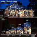 Snowflake Projector Lights Outdoor, Led Christmas Lights Outdoor, Snowfall Projection Lights Waterproof for Christmas Decorations[LL-049-03], White