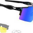 Cycling Sunglasses Polarized Sunglasses for Cycling Men Women with 1 Lens or 3 Interchangeable Lens Baseball Glasses