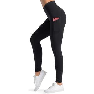 Dragon Fit High Waist Yoga Leggings with 3 Pockets,Tummy Control Workout Running 4 Way Stretch Yoga Pants (M)