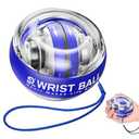 JIN BD Wrist Ball Auto-Start Gyro Ball – Desk Toy & Wrist Trainer for Gamers & Office Workers No Light Blue (Relieves Fatigue & Carpal Tunnel Syndrome)