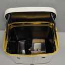 GloDeals Kitchen Trash Can with Lid, 2 in 1 Small Garbage Can Compost Bin Countertop, Wall-Mounted Under Sink Indoor Trash Bin for Kitchen, Bathroom, Cabinet Trash Can Hanging (4L, White/1.05 Gal)