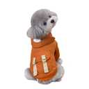 Waterproof Dog Winter Jacket with Harness Built in,Chihuahua Pomeranian Clothes,Small Dog Coat Hoodie with Legs,Pet Snowsuit with Warm Fleece Lining (Brown, Small)