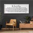 Our Father Prayer Bible Verse Framed Wall Art, 40''15'' Rustic Religious Christian Lords Prayer Sign for God Jesus Christ Prayer, Horizontal Holy Inspirational Catholic Scripture Decor