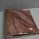 Ovesmusl Leather D Ring Binder Fits 8.5"x11" Letter Size Paper, 2 Inch D Ring Binders Holds 550 Sheets, Notepad Paper Cover Loose Leaf Organizer with Inner Pockets, Brown Tree