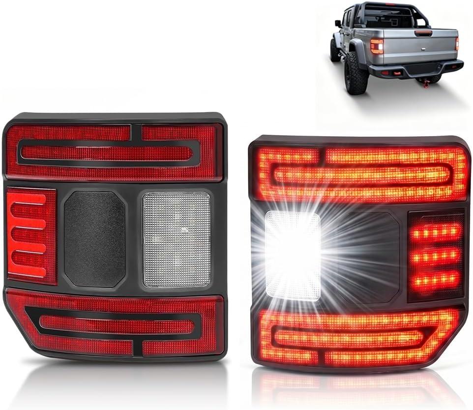 Jeep Gladiator JT Tail Lights 2020-2026 DOT Compliant Red Lens