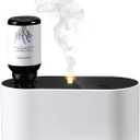 Waterless Diffuser for Essential Oil, Battery Operated Scent Air Aromatherapy Diffuser, Mini Aroma Diffusers with 3 Intermittent Mist Modes, Cycle Start, for 400 sq.ft Room Home Office Bedroom (White)