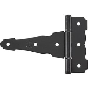 National Hardware N109-041 2 Pack 4in. SPB841 Ornamental/Reversible T Hinge, Black